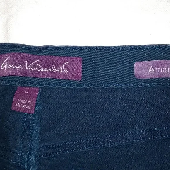 GLORIA VANDERBILT AMANDA JEANS    TURQUOISE   SIZE 14 AVG - Picture 9 of 10